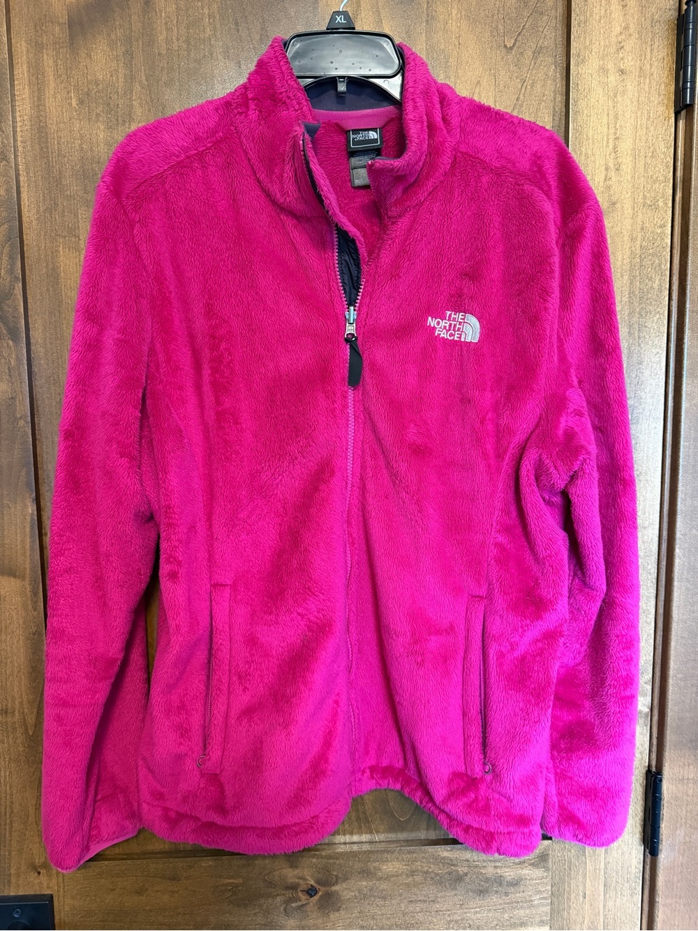 The North Face Women’s Teddy Plush Fleece Jacket in Hot Pink XL